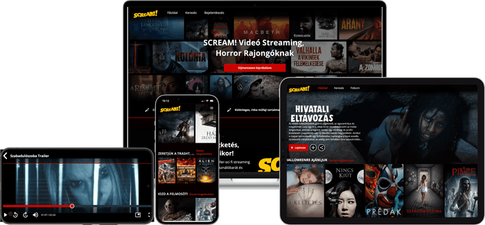 Kép különböző eszközökről, ahol a Scream! elérhető
